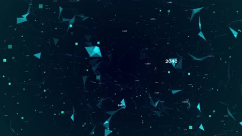 Abstract Technology Blue Plexus Lines Dots Connection Motion Digital Network Futuristic Plexus