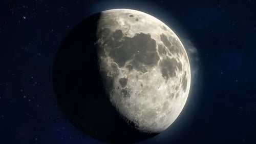 Seamless Animation Of Spinning Moon