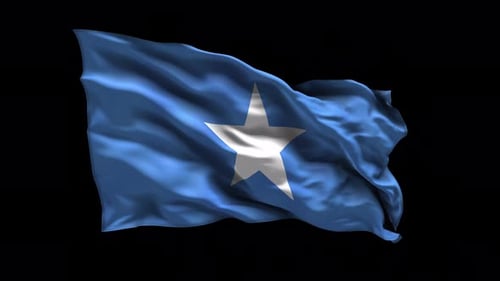 Realistic 3D Somalia Flag Waving Animation