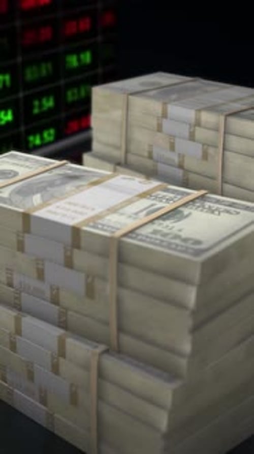 Dollar Bills Close Up Wealth Finance Background Vertical