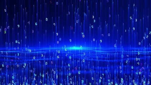 Blue Digital Futuristic Technology Background Loop V4