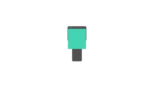 Flat Design Vertical Screen Shape Reveal Animation