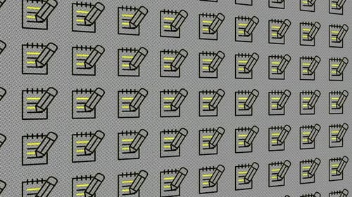 Dynamic Background with Animated Note Book Icons, Exclusive, Unique Design