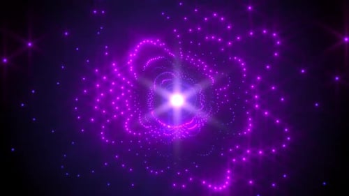 Purple Flower Shape Tunnel Animation Background