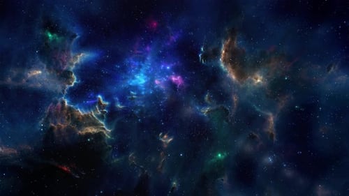 Colorful Cosmic Nebula Space Background Animation
