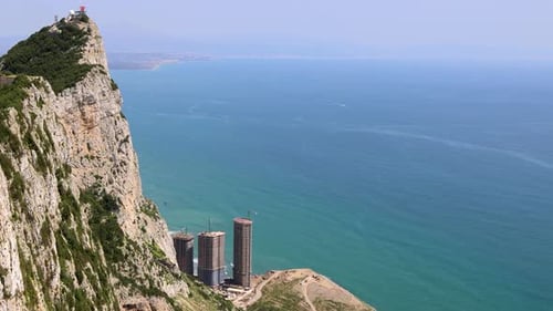 Footage at the top of the the famous Rock of Gibraltar This famous limestone rocks