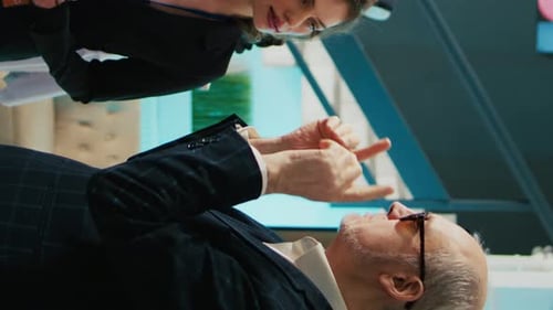 Vertical Video Experienced Designer and Sponsor of the Retail Store Asks for Elegant Accessories