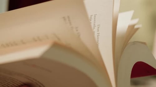 Close Up of Turning Pages in a Book