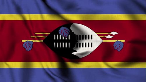 Swaziland Flag Waving