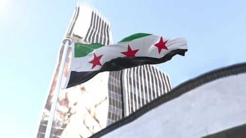 Loop mit syrischer Flagge 4K