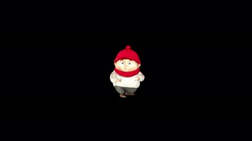 Cute Animated 3D Character Walking in Winter Clothes