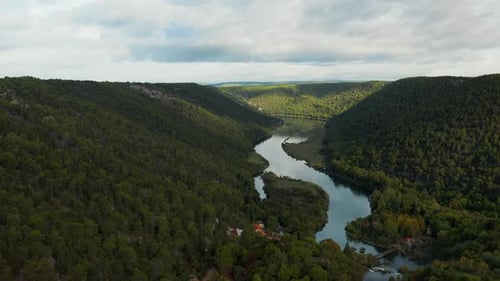 Aerial footage shows off the river's stunning landscapes and forests.