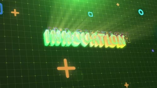 Futuristic Innovation Text Reveal Glitch Animation