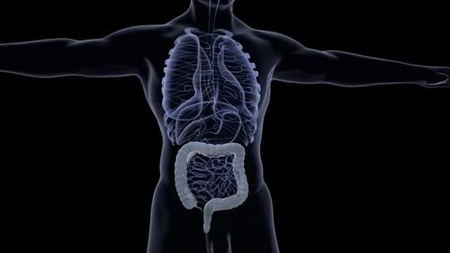 man suffering from crohns disease
