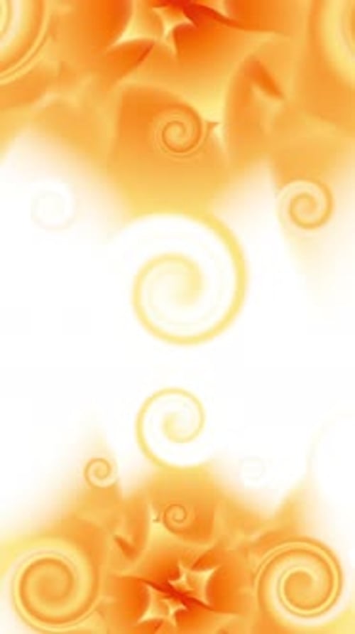 Abstract Dreamy Shapes and Spiral Background Orange Yellow White Color Loop - Vertical
