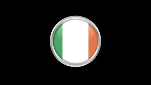 Ciclo de bandera de Irlanda Alpha Channel 01