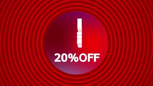 Flash Sale 20% Off 3D Text Reveal with Concentric Circles