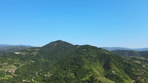 Aerial View of Lush Green Mountain Landscape
