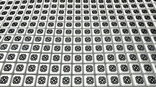 Abstract Geometric Pattern Animation with Shifting Black and White Tiles