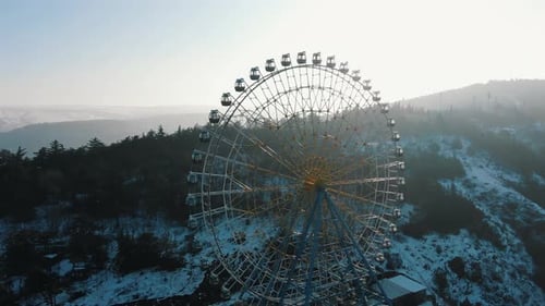 Ferris Wheel Placed on Tall Mountain Offering Stunning Views