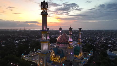 Mosque in sunset