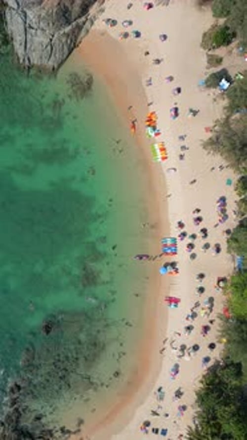 Tourist Beach on Phuket Island in Thailand