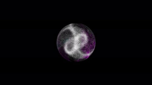 Colorful glowing particle Sphere