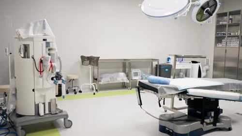in a Modern Clinic in a Bright Spacious and Clean Plastic Surgery Operating Room the Necessary