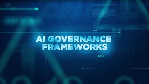 Ai Governance Frameworks Concept Technology Futuristic Data Background
