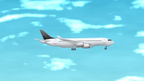 Plane Flight in the Sky 4K