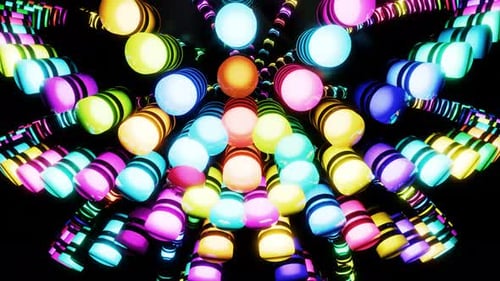 Abstraction of Neon Lamps VJ Loop