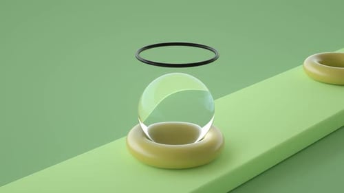 3D Liquid Sphere Infinite Loop Animation