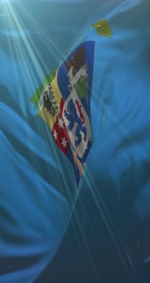 San Marino National Flag Waving Animation with Sun Rays