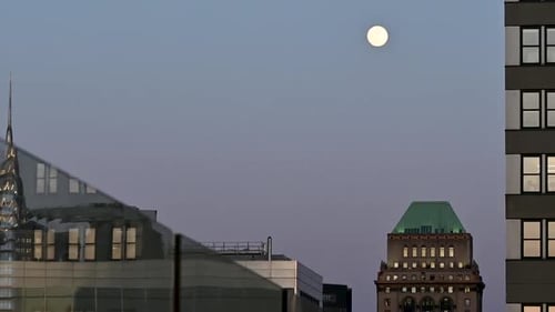View towards the moon within New York, United States