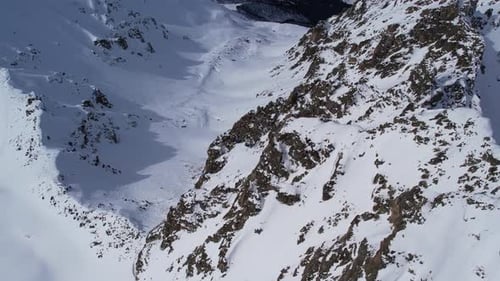 Winter drone flight over Mestias mountains in gerorgia.
Tetnuldi Ski Resort next to Uschba and Tetn