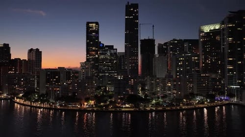 Miami Skyline At Miami In Florida United States.