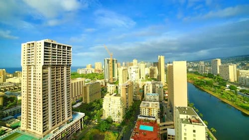 Bairro de Waikiki em Honolulu, Havaí