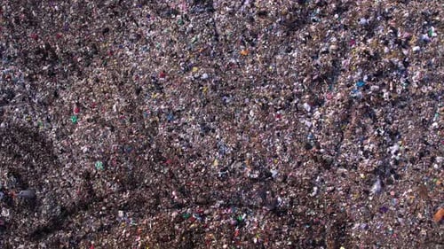 Accumulation of Plastic Waste and Trash Aerial View