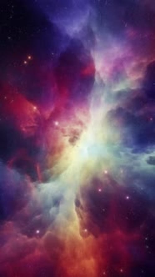 Vibrant Abstract Space Nebula Animated Background Loop