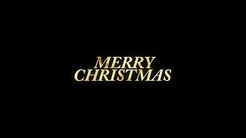 Merry Christmas Gold Text Alpha Channel