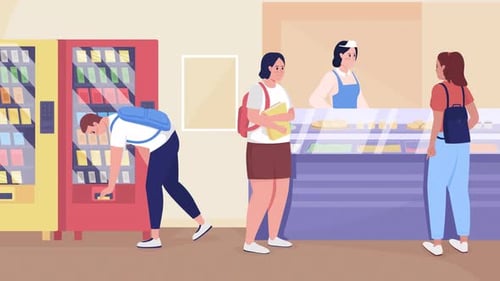 Animated High School Cafeteria