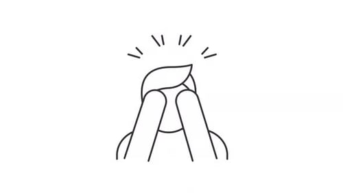 Animated Line Icon: Face Reveal with Changing Emotions