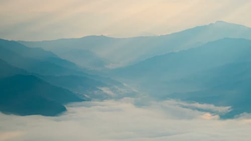 Blue Ridge Mountains, Clouds, and Atmospheric Haze