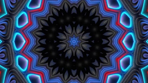 Vibrant Geometric Kaleidoscope Motion Loop Background