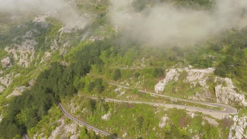 Misty Mountain Road in Montenegro