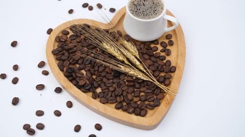 heart coffee beans