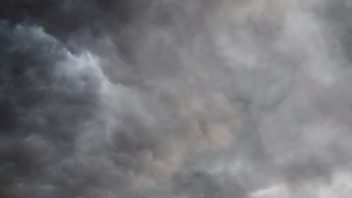 thunderstorm in dark cumulonimbus, 4k background