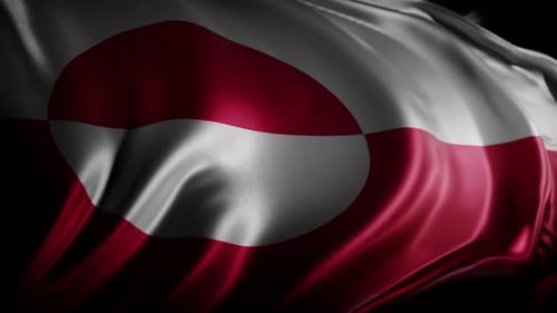 Greenland National Flag Waving Loop