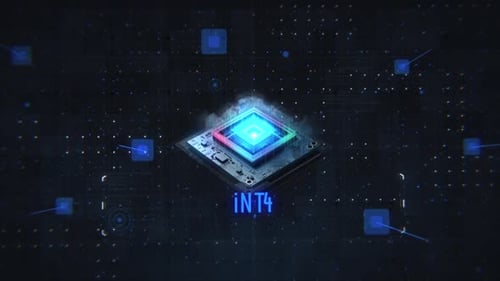 Futuristic Digital Processor Logo Reveal Intro