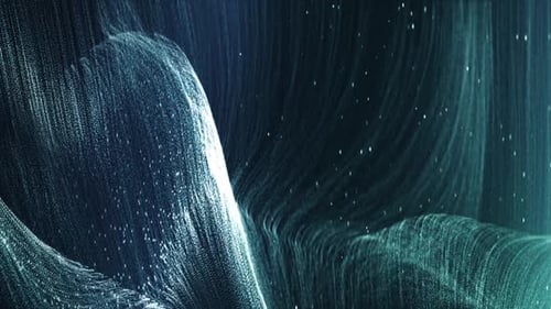 Bucle de partículas azules